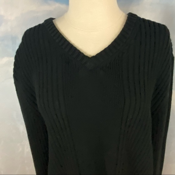 Express Men Black Sweater 2XL Grandpa Sweater - Picture 2 of 4